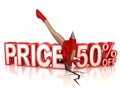 50 percent discount Royalty Free Stock Photo