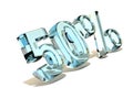 50 percent. Ice. 3d Royalty Free Stock Photo