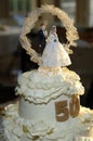 50 year anniversary cake Royalty Free Stock Photo