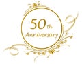 50th anniversary design Royalty Free Stock Photo
