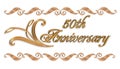 50Th anniversary invitation Royalty Free Stock Photo