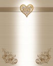 50th Anniversary Invitation Gold Royalty Free Stock Photo