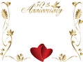 50th wedding anniversary border Royalty Free Stock Photo