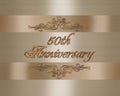 50th wedding Anniversary invitation Royalty Free Stock Photo