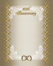 50th Wedding anniversary invitation template Royalty Free Stock Photo