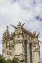 52 m Saint-Jacques Tower on Rivoli street. Paris.