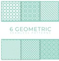 6 GEOMETRIC PATTERN SEAMLESS SET Royalty Free Stock Photo