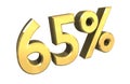 65 percent in gold (3D)