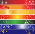 7 Christmas banners Royalty Free Stock Photo