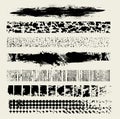 7 Grunge Brushes Line. Vector. Royalty Free Stock Photo