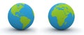 7000 px two hemispheres of a globe Royalty Free Stock Photo