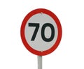 70km speed sign