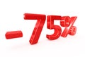 - 75% percents sale sign