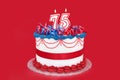 75th Cake Royalty Free Stock Photo