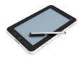 7inch PC Tablet with stylus pen Royalty Free Stock Photo