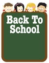 8.5x11 Back to school flyer template Royalty Free Stock Photo