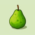 8-bit Pear Pixel Art: Cartoon Fruit Game Item