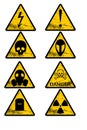 8 warning signals in industrial style