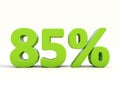 85% percentage rate icon on a white background