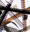 8mm film bits Royalty Free Stock Photo