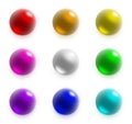 9 balls - rainbow set Royalty Free Stock Photo