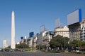 9 de Julio Avenue and The Obelisk a major touristi Royalty Free Stock Photo