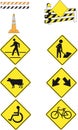 9 road signs Royalty Free Stock Photo