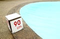 90 cm. water depth sign Royalty Free Stock Photo