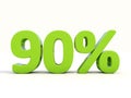 90% percentage rate icon on a white background