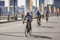 94.7 Cycle Challenge Riders On Mandela Bridge Royalty Free Stock Photo