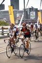 94.7 Cycle Challenge - Riders On Mandela Bridge Royalty Free Stock Photo