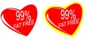 99% Fat free icon Royalty Free Stock Photo