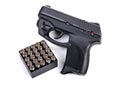 9mm Handgun & Ammo Royalty Free Stock Photo