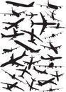 A340 silhouettes