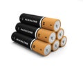 AA alkaline batteries 3D