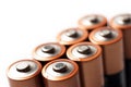 AA batteries tops macro shot