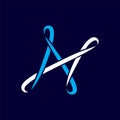 AA Initial Letter Abstract Logo vector Element. Abstract Initial Logo template Royalty Free Stock Photo