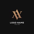 Minimalist Initial Letter AA, A & A Logo icon concept. Creative Minimal Alphabet emblem design template. Graphic Symbol for Corpor