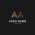 Minimalist Initial Letter AA, A & A Logo icon concept. Creative Minimal Alphabet emblem design template. Graphic Symbol for Corpor