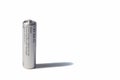 AA-size battery over white