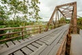 Steel bridge over a river in Costa Rica Royalty Free Stock Photo