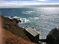 AA view of the Cornwall coastline Royalty Free Stock Photo