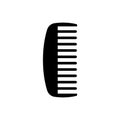 Comb flat vector icon illustration isolated on white. Hair fixing sign.