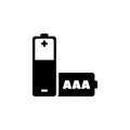 AAA Battery Flat Vector Icon Royalty Free Stock Photo
