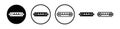 AAA battery icon vector set on white background Royalty Free Stock Photo