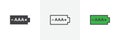 AAA battery icon vector set on white background Royalty Free Stock Photo