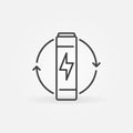 AAA Battery vector thin line concept icon or sign Royalty Free Stock Photo