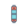 Color illustration icon for Aaa, battery and charge Royalty Free Stock Photo