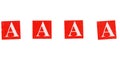 aaaa four A letters Royalty Free Stock Photo