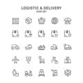 Logistic and delivery icon set use for web, benner, and company logo
